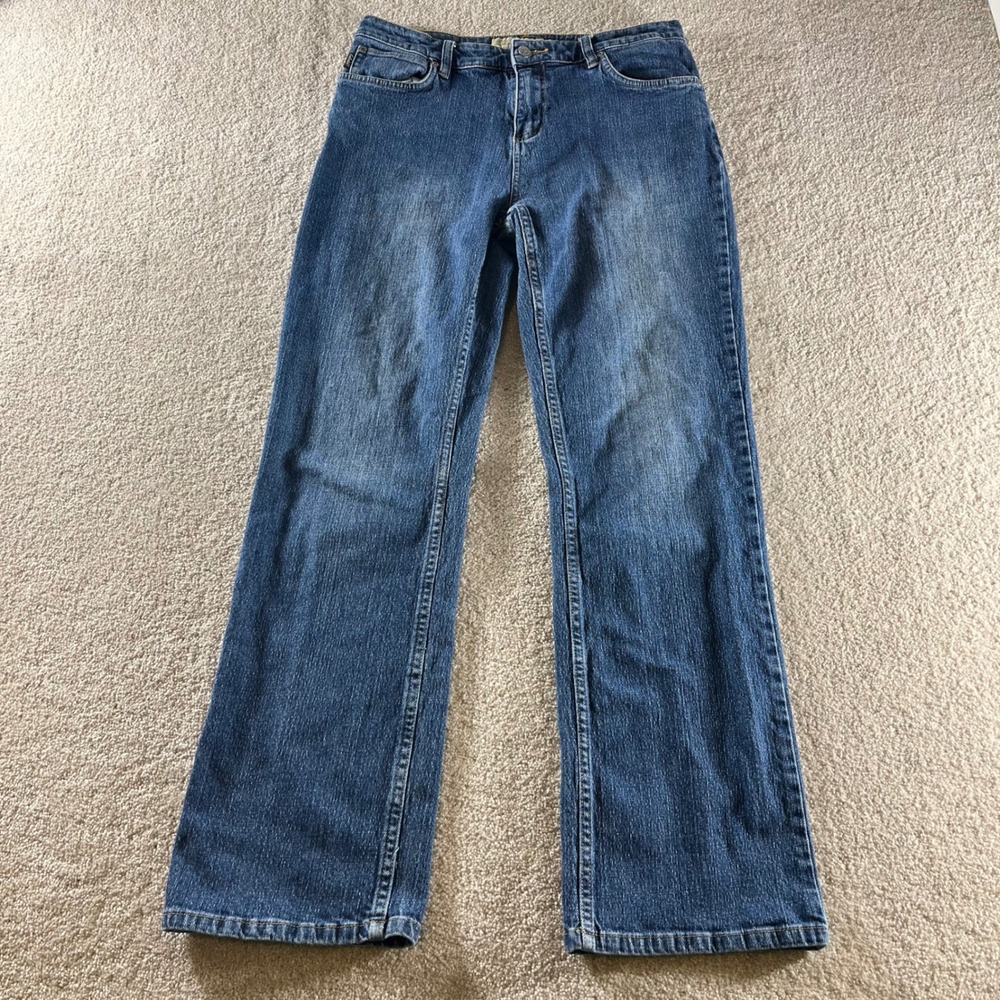 Cabela's Casuals Jeans Womens 8 Blue Straight Leg Mid Rise Denim